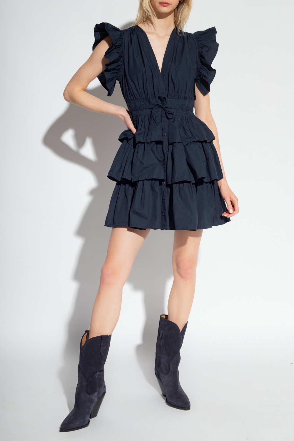 Ulla johnson sena discount ruffled cotton mini dress